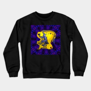 Perry Normal In Purple Maze Crewneck Sweatshirt